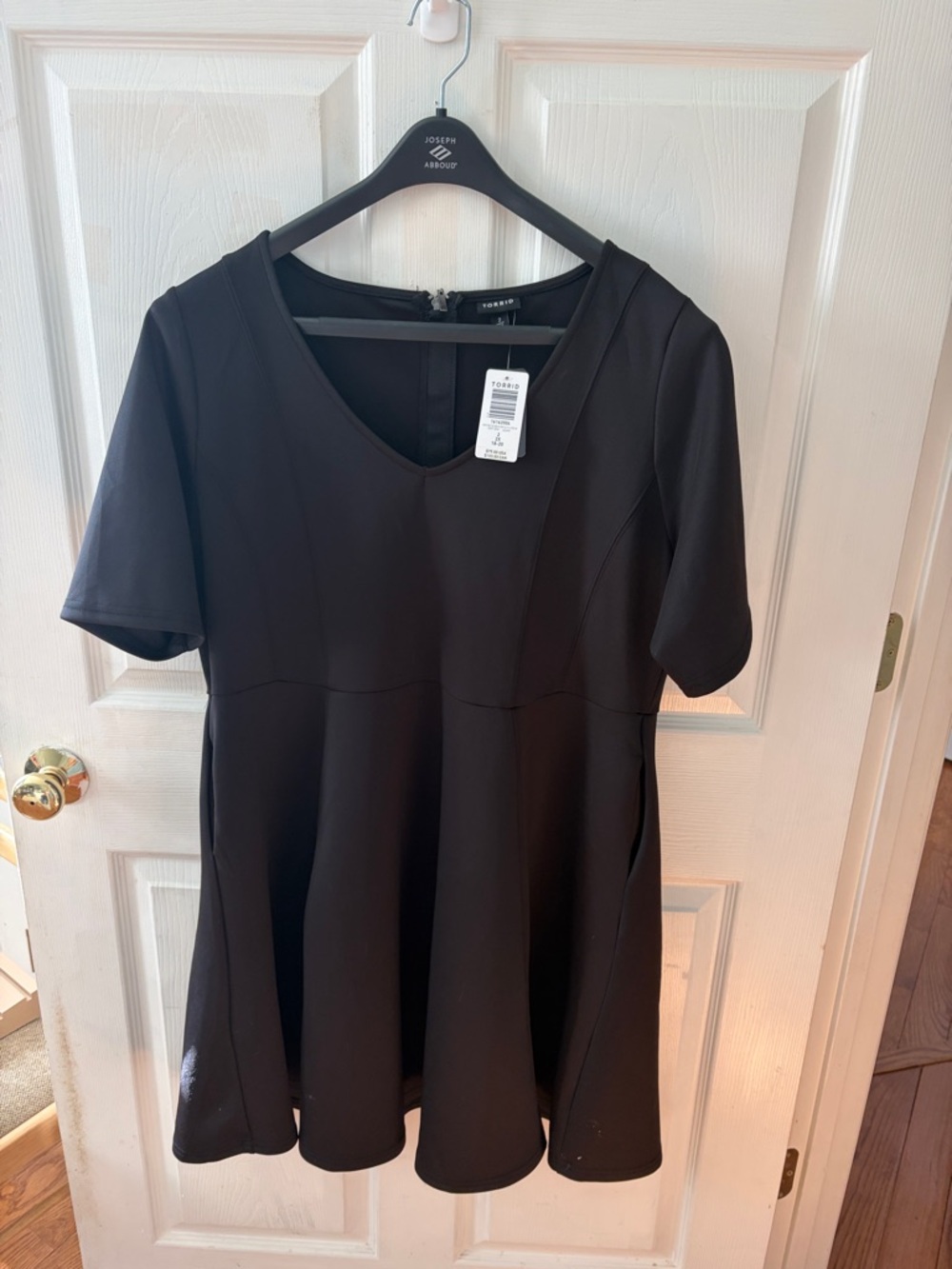 torrid Black V-Neck Fit & Flare Dress